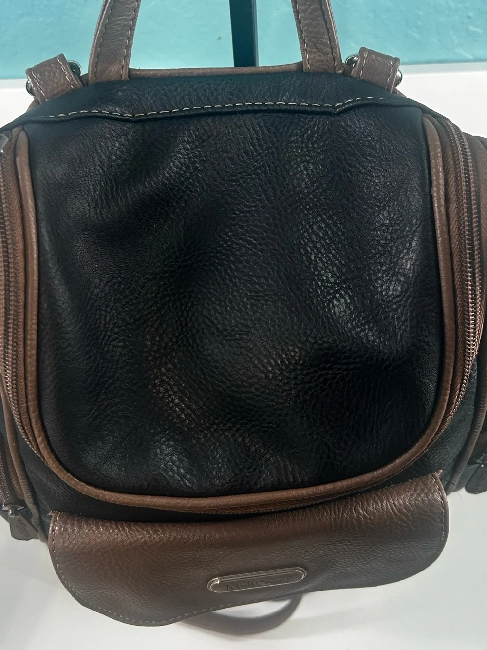 MultiSac Major Convertible 3-in-1 Backpack Shoulder Bag Black Brown Organizer
